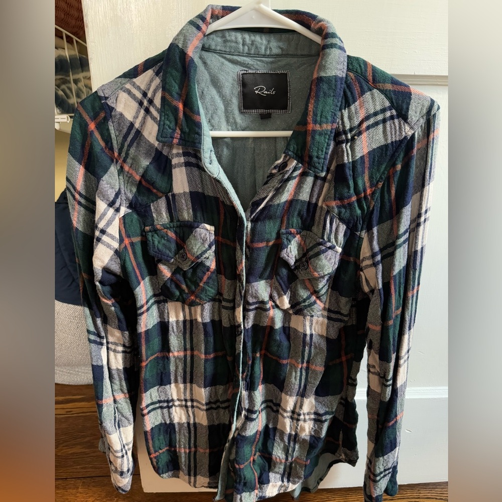 Classic Flannel Button-Up Shirt